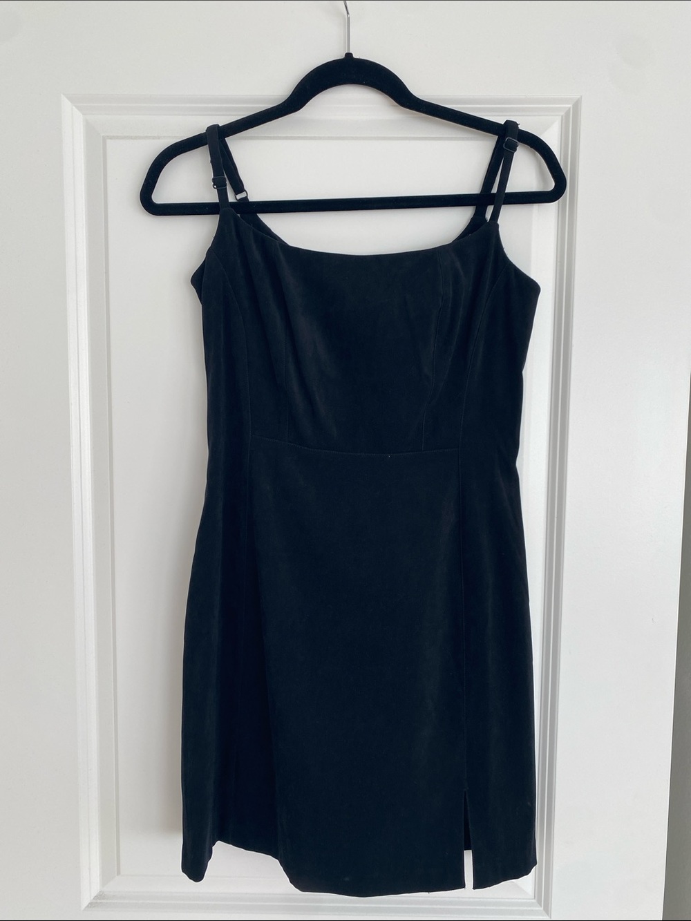 Express Black Mini Dress with Adjustable Spaghetti Straps